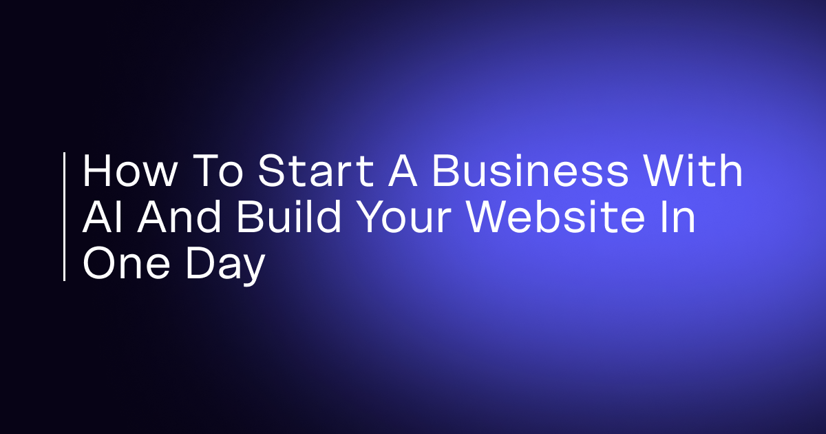 start a business with AI